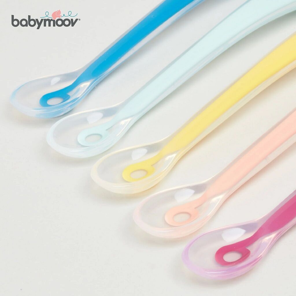 Babymoov Silicone Baby Spoon Multi-colour 1st Age Pack of 5 | Prenatal, Babies, Nusring, Cybex, Avent Utensil