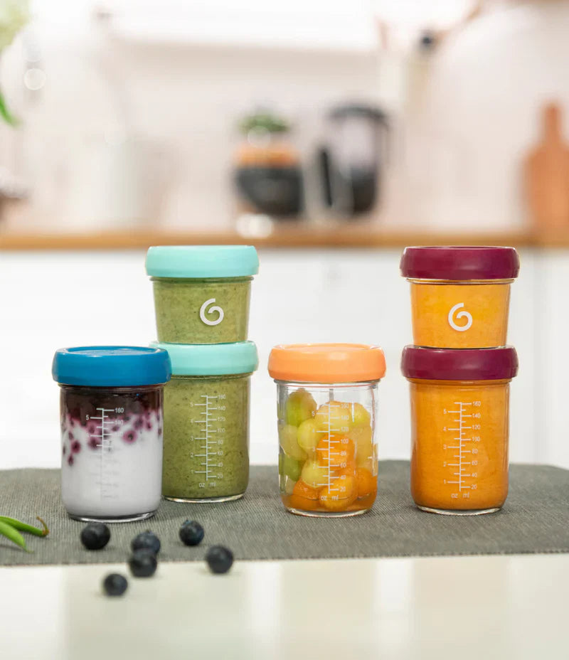 Babymoov Set of 8 glass baby bowls + organic recipe booklet Feeding Bowl