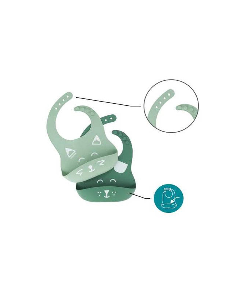 Babymoov Bib with Pocket in Silicone Bib'sy Pack of 2 | Prenatal, Babies, Nusring, Cybex, Avent Bib