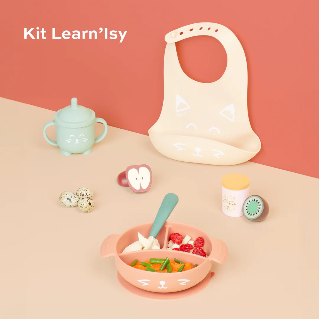 Babymoov Learn Baby Mealtime Pack of 4 - Orange | Prenatal, Babies, Nusring, Cybex, Avent Feeding Set