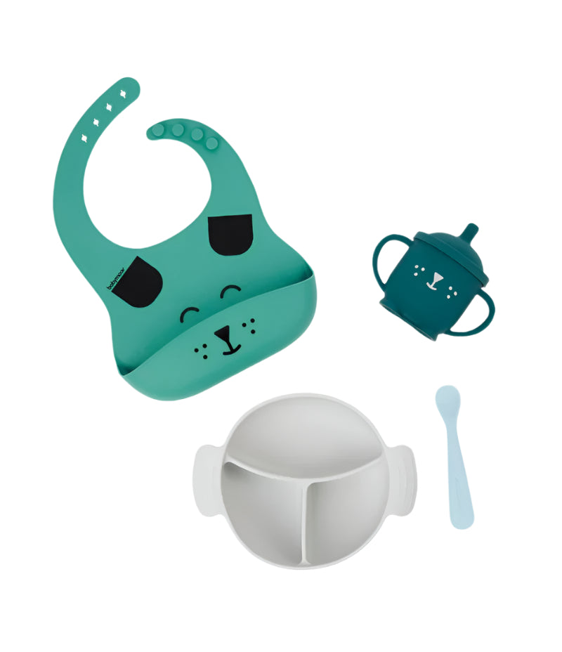 Babymoov Isy 4-Piece Silicone Meal Set 15-24m Cutlery USA, Lebanon