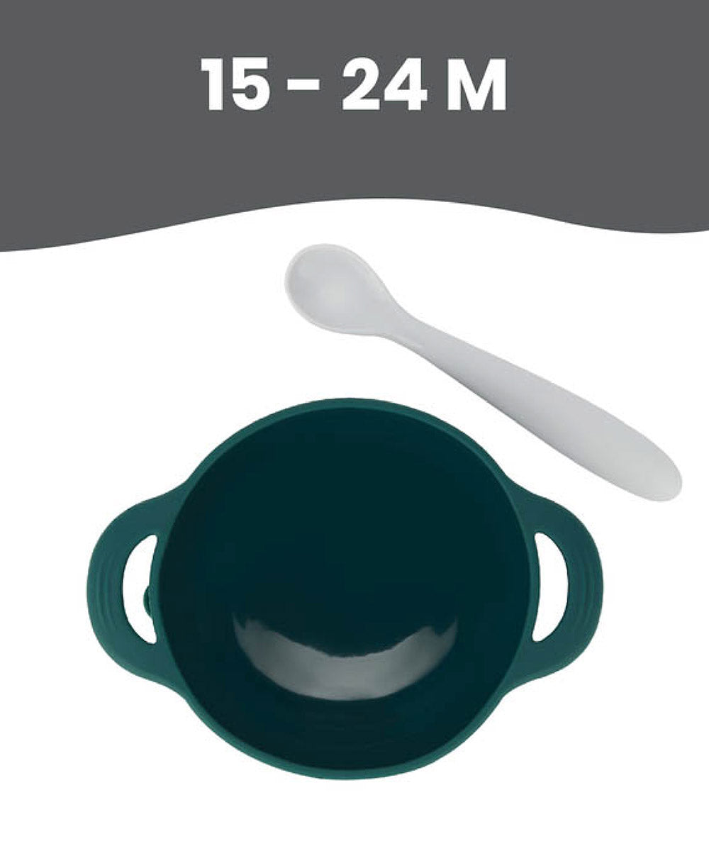 Babymoov Silicone Eating Set Bowl with Suction Base + Spoon Pack of 2 | Prenatal, Babies, Nusring, Cybex, Avent Feeding Set