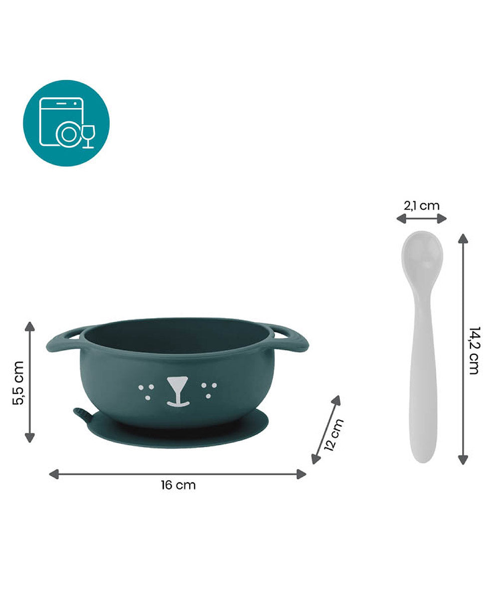 Babymoov Silicone Eating Set Bowl with Suction Base + Spoon Pack of 2 | Prenatal, Babies, Nusring, Cybex, Avent Feeding Set