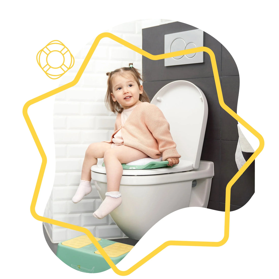 Badabulle Comfort toilet reducer with handles Toilet reducer