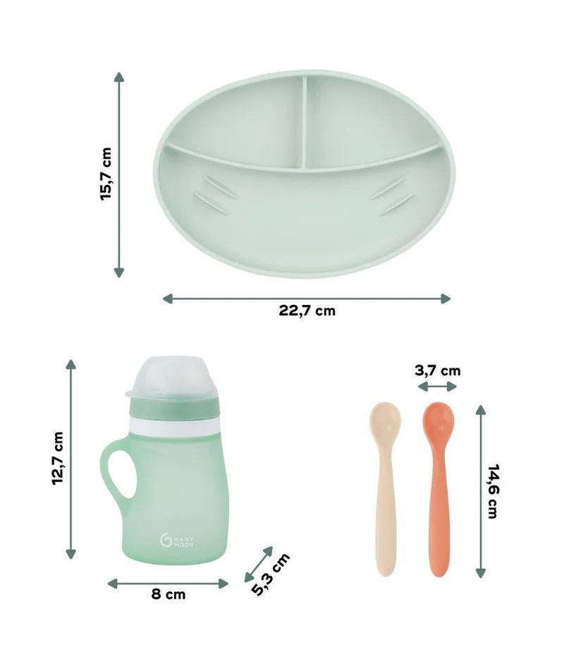 Babymoov Grow ISY Silicone Feeding Set | Prenatal, Babies, Nusring, Cybex, Avent Feeding Set
