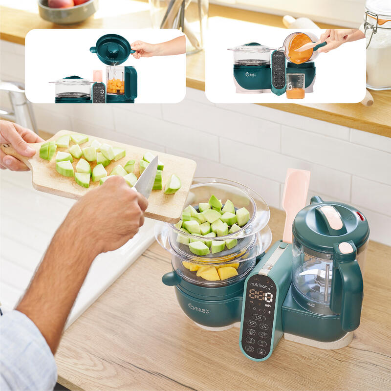 Babymoov Nutribaby+ 6-in-1 Food Prep Maker - Opal Green | Prenatal, Babies, Nusring, Cybex, Avent Food Maker