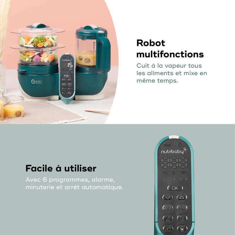 Babymoov Nutribaby+ 6-in-1 Food Prep Maker - Opal Green | Prenatal, Babies, Nusring, Cybex, Avent Food Maker
