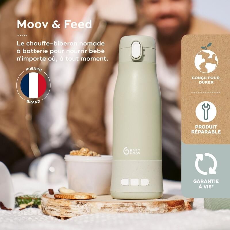 Moov & Feed Nomad Baby Bottle Warmer Sage Green