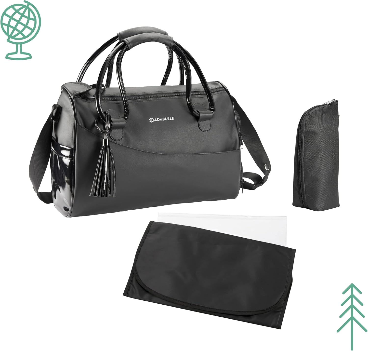 Badabulle Glossy Changing Bag Black | Prenatal, Babies, Nusring, Cybex, Avent Diaper Bag