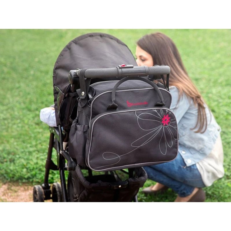 Badabulle Vintage Diaper Bag - Black Fuschia | Prenatal, Babies, Nusring, Cybex, Avent Diaper Bag