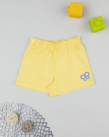 Prenatal Yellow butterfly shorts for girls