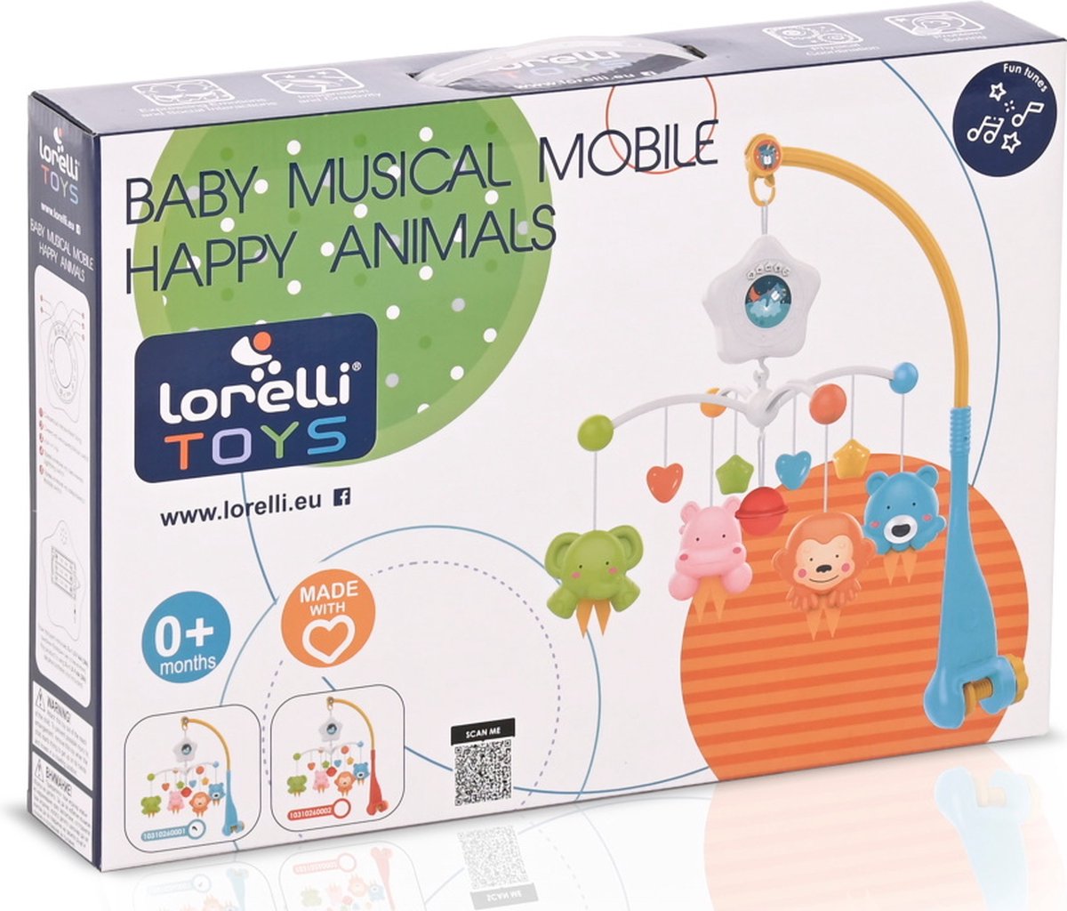 Lorelli Happy Animals Music Mobile - Blue | Prenatal, Babies, Nusring, Cybex, Avent Crib Mobile