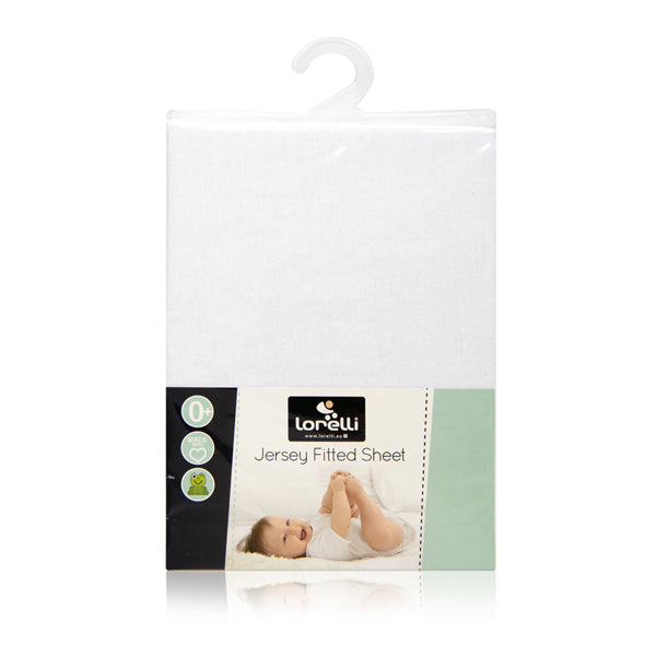 Lorelli Fitted Sheet - Jersey 60x120 cm White Sheets USA, Lebanon