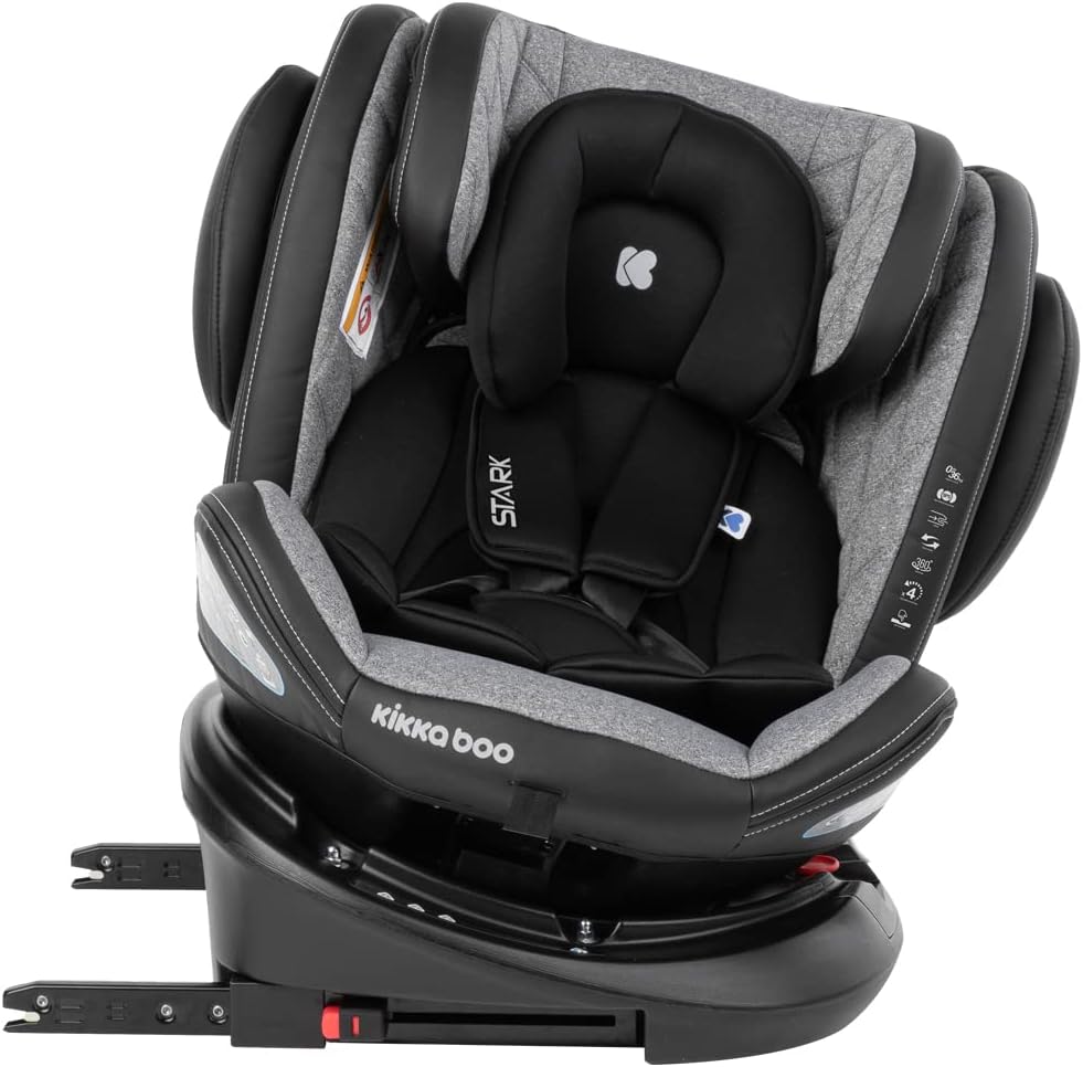 Kikkaboo Car Seat 0123 0-36kg Stark Double - Light Grey | Prenatal, Babies, Nusring, Cybex, Avent Car Seat