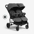 Kikkaboo Happy 2 Twin Stroller - Dark Grey | Prenatal, Babies, Nusring, Cybex, Avent Twin Stroller
