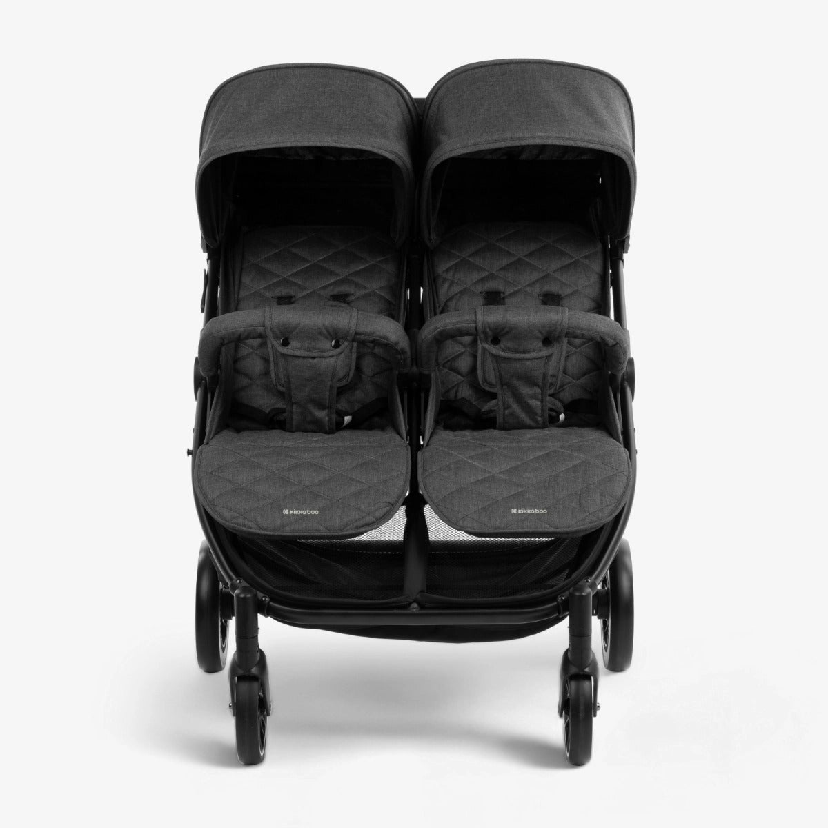 Kikkaboo Happy 2 Twin Stroller - Dark Grey | Prenatal, Babies, Nusring, Cybex, Avent Twin Stroller