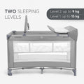 Kikkaboo So Gifted Plus Baby Cot Two Levels - Grey | Prenatal, Babies, Nusring, Cybex, Avent Cot