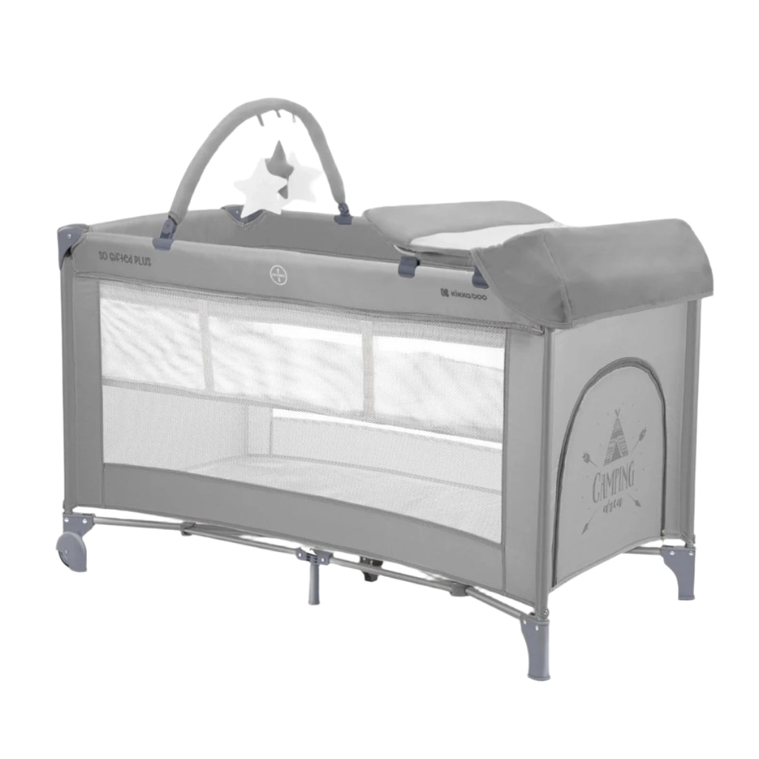 Kikkaboo So Gifted Plus Baby Cot Two Levels - Grey | Prenatal, Babies, Nusring, Cybex, Avent Cot