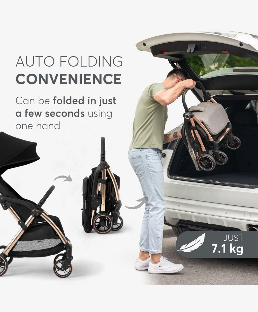 Kikkaboo Autofolding Pushchair Eden - Olive | Prenatal, Babies, Nusring, Cybex, Avent Stroller