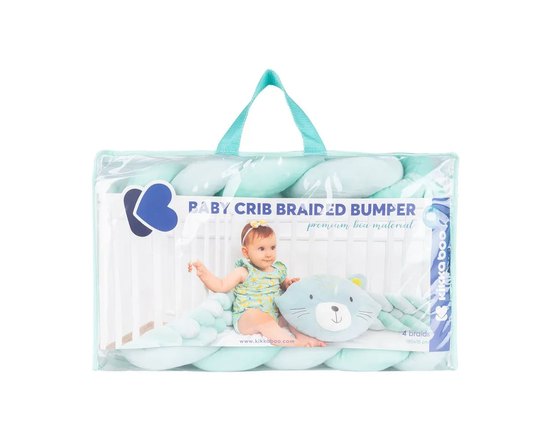 Kikkaboo Braided Bumper 180Cm 4 Braids 15Cm Mint | Prenatal, Babies, Nusring, Cybex, Avent Crib Bumper