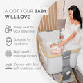 Kikkaboo Nanna Bedside Crib - Dark Grey | Prenatal, Babies, Nusring, Cybex, Avent Bedside Crib