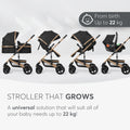 Kikkaboo Amaia 3-in-1 Travel System Stoller with Transferable Seat - Black | Prenatal, Babies, Nusring, Cybex, Avent Travel System