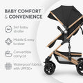 Kikkaboo Amaia 3-in-1 Travel System Stoller with Transferable Seat - Black | Prenatal, Babies, Nusring, Cybex, Avent Travel System