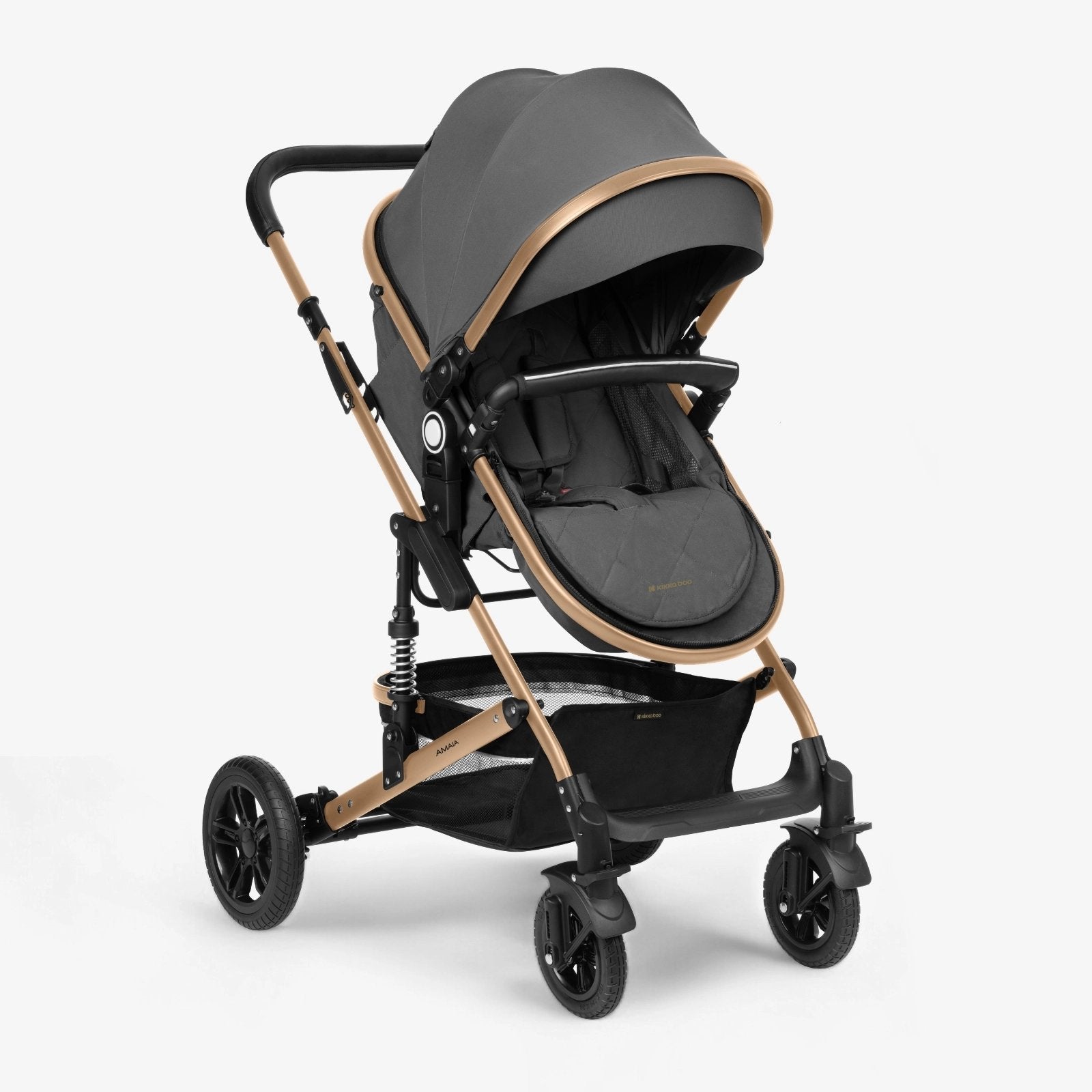 Kikkaboo Amaia Stroller 3-in-1 With Transformable Seat Grey | Prenatal, Babies, Nusring, Cybex, Avent Stroller