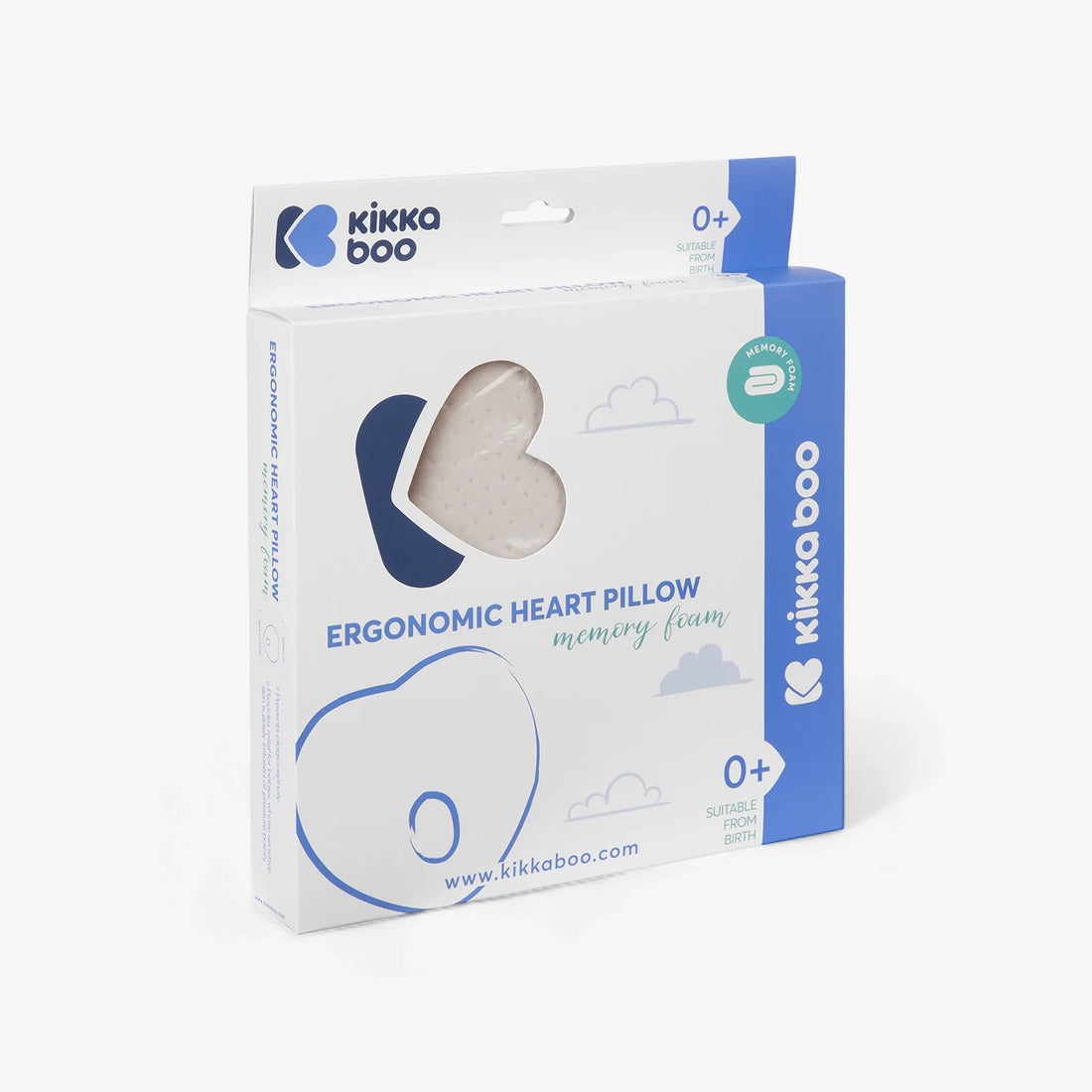 Kikkaboo Heart Airknit White Baby Pillow