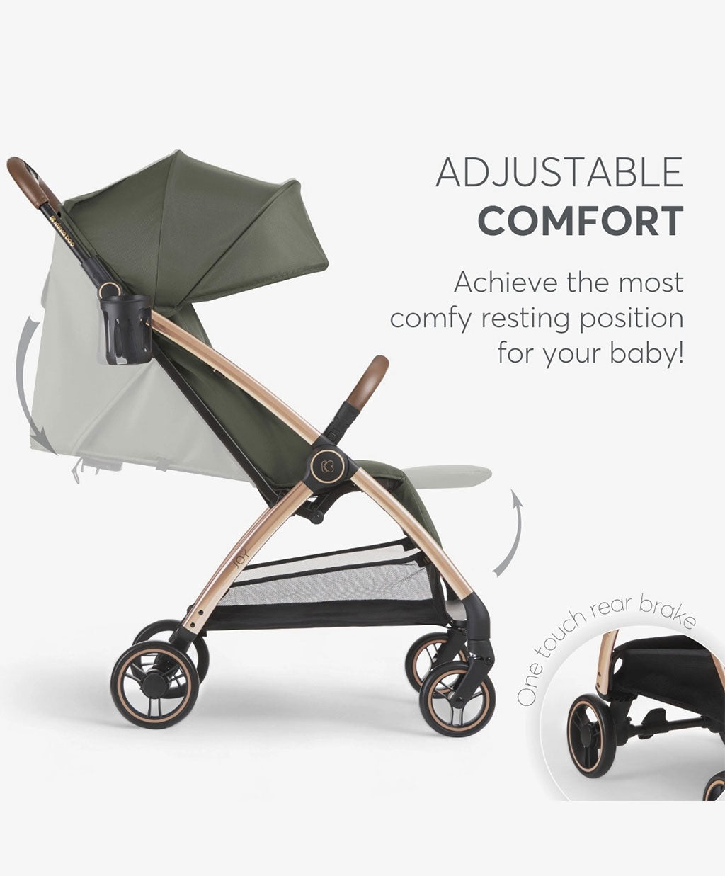 Kikkaboo Autofolding Pushchair Joy - Olive | Prenatal, Babies, Nusring, Cybex, Avent Stroller