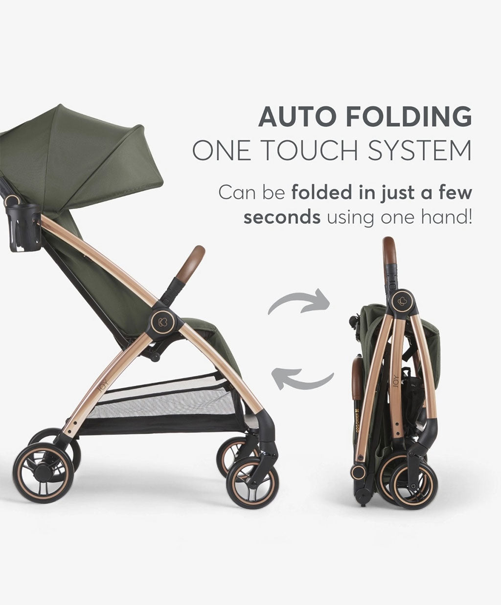 Kikkaboo Autofolding Pushchair Joy - Olive | Prenatal, Babies, Nusring, Cybex, Avent Stroller