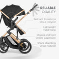 Kikkaboo Darling Stroller 3-in-1 With Transformable Seat Black | Prenatal, Babies, Nusring, Cybex, Avent Stroller