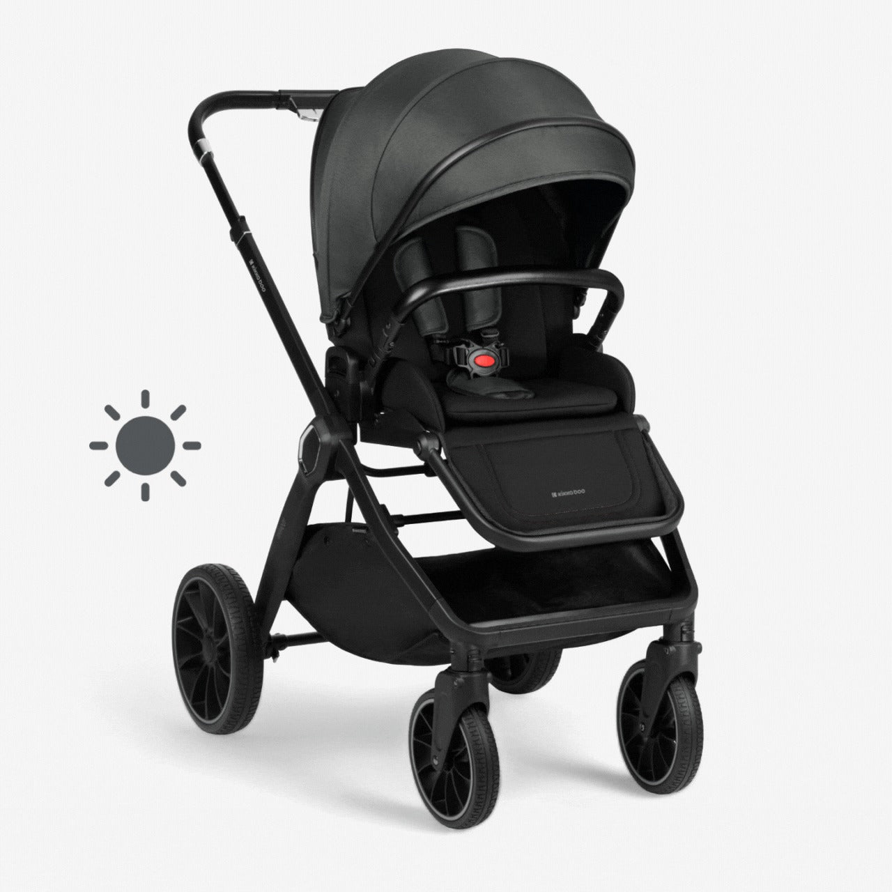 Kikkaboo Tiffany Stroller 2-in-1 with Carrycot - Dark Grey | Prenatal, Babies, Nusring, Cybex, Avent Stroller