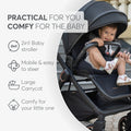 Kikkaboo Tiffany Stroller 2-in-1 with Carrycot - Dark Grey | Prenatal, Babies, Nusring, Cybex, Avent Stroller