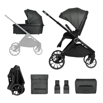 Kikkaboo Tiffany Stroller 2-in-1 with Carrycot - Dark Grey | Prenatal, Babies, Nusring, Cybex, Avent Stroller