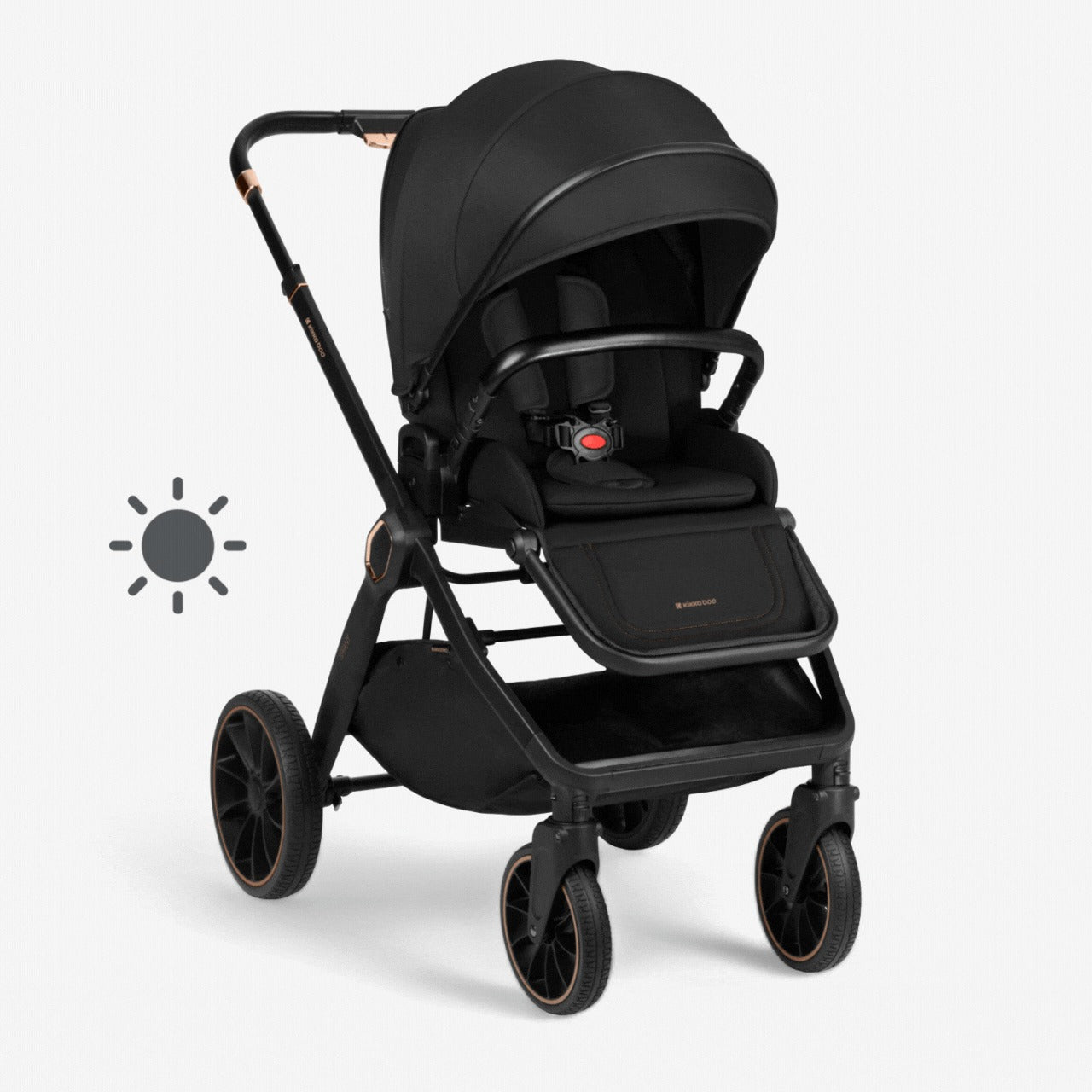 Kikkaboo Tiffany Stroller 2-in-1 with Carrycot - Black | Prenatal, Babies, Nusring, Cybex, Avent Stroller