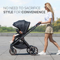 Kikkaboo Tiffany Stroller 2-in-1 with Carrycot - Black | Prenatal, Babies, Nusring, Cybex, Avent Stroller