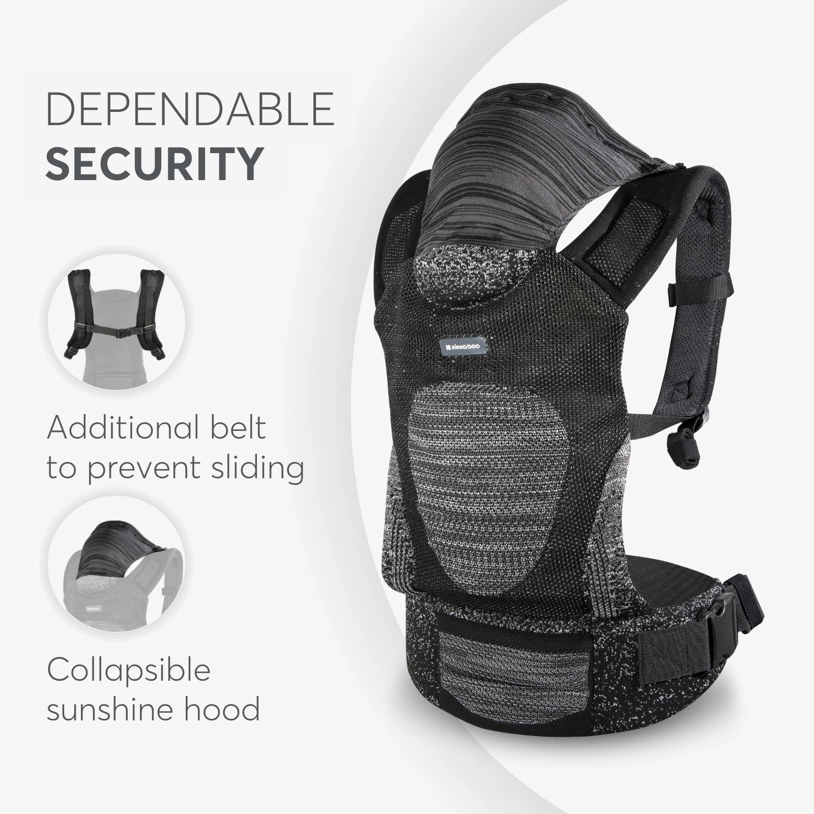 Kikkaboo Hoody Fly Knit Grey Carrier | Prenatal, Babies, Nusring, Cybex, Avent Carrier