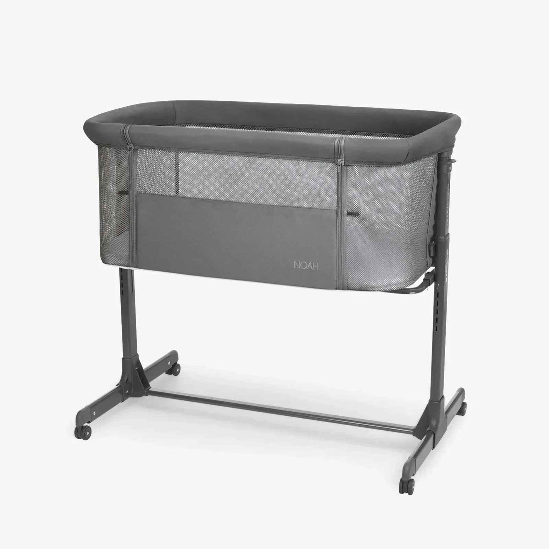 Kikkaboo Noah Bedside Crib – Dark Grey (2025)