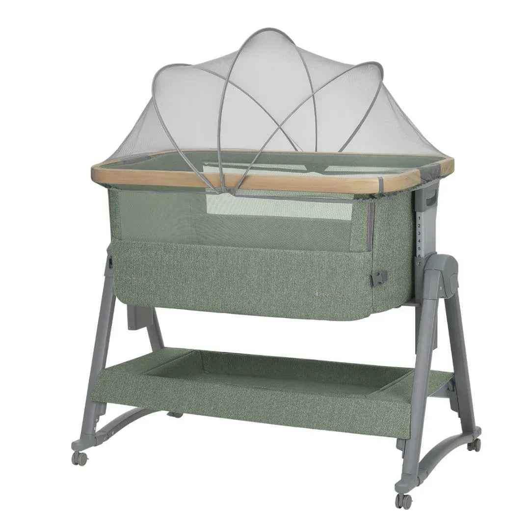 Kikkaboo Nanna 2 Bedside Crib – Army Green