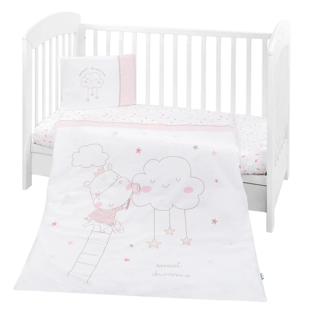 Kikkaboo Bedding Set Hippo Dreams 70-140 Pack of 6 | Prenatal, Babies, Nusring, Cybex, Avent Bedding