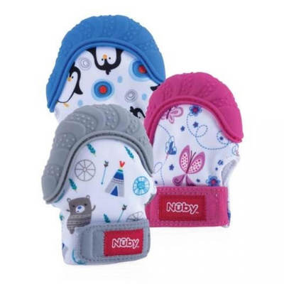 Nuby Happy Hand Teething Mitten 3m+ Assorted | Prenatal, Babies, Nusring, Cybex, Avent Teether