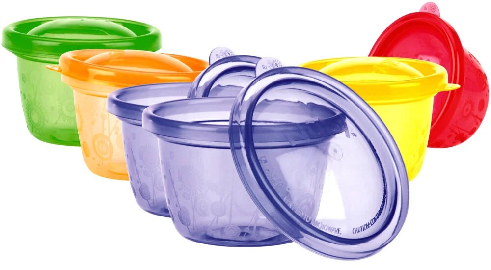 Nuby Bowl with Lid 120ml Pack of 6 | Prenatal, Babies, Nusring, Cybex, Avent Bowl