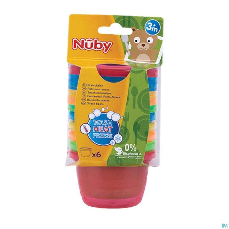 Nuby Bowl with Lid 300ml Pack of 6 | Prenatal, Babies, Nusring, Cybex, Avent Bowl
