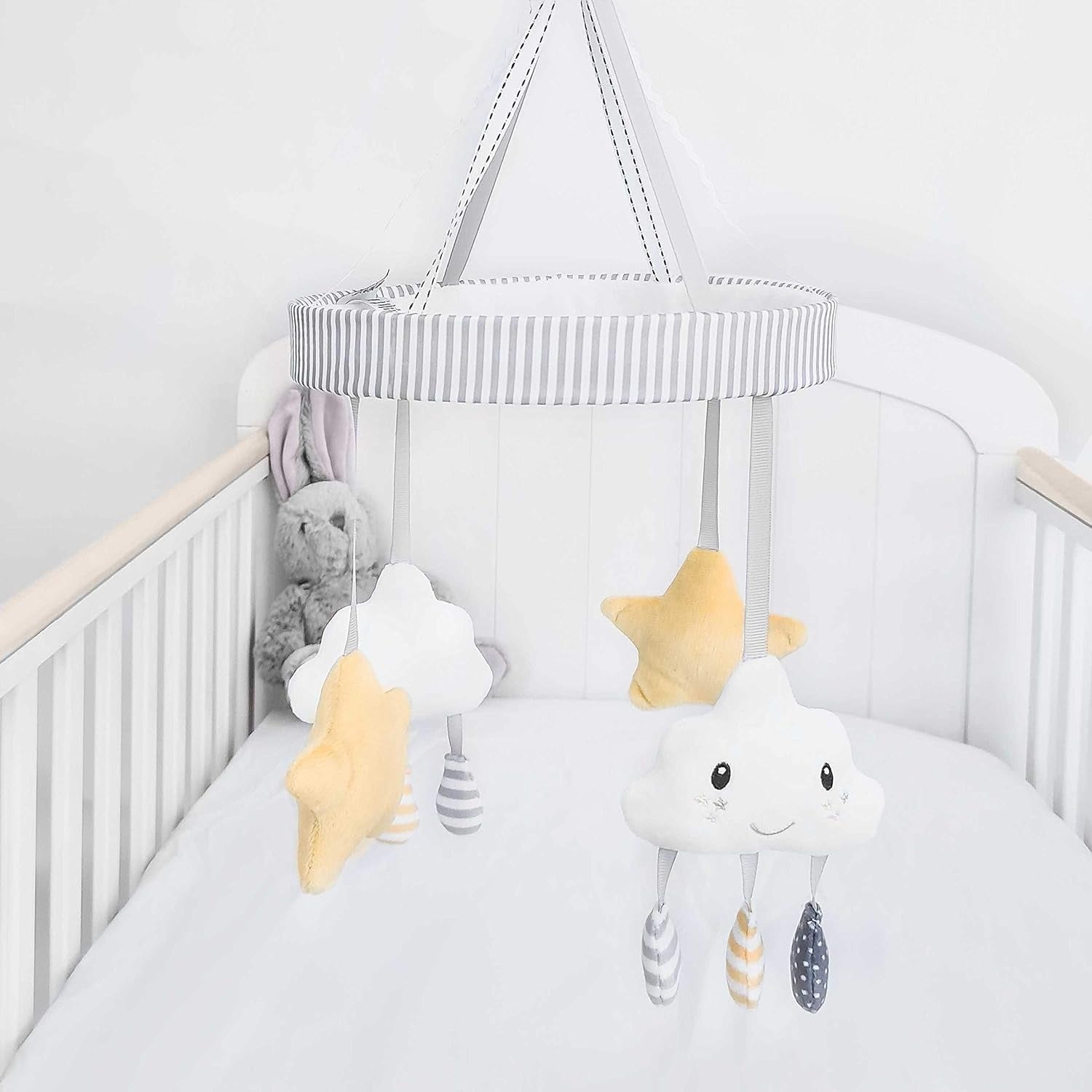 Nuby Musical Cot Mobile for Babies with Cloud & Star Rotating Toys | Prenatal, Babies, Nusring, Cybex, Avent Crib Mobile