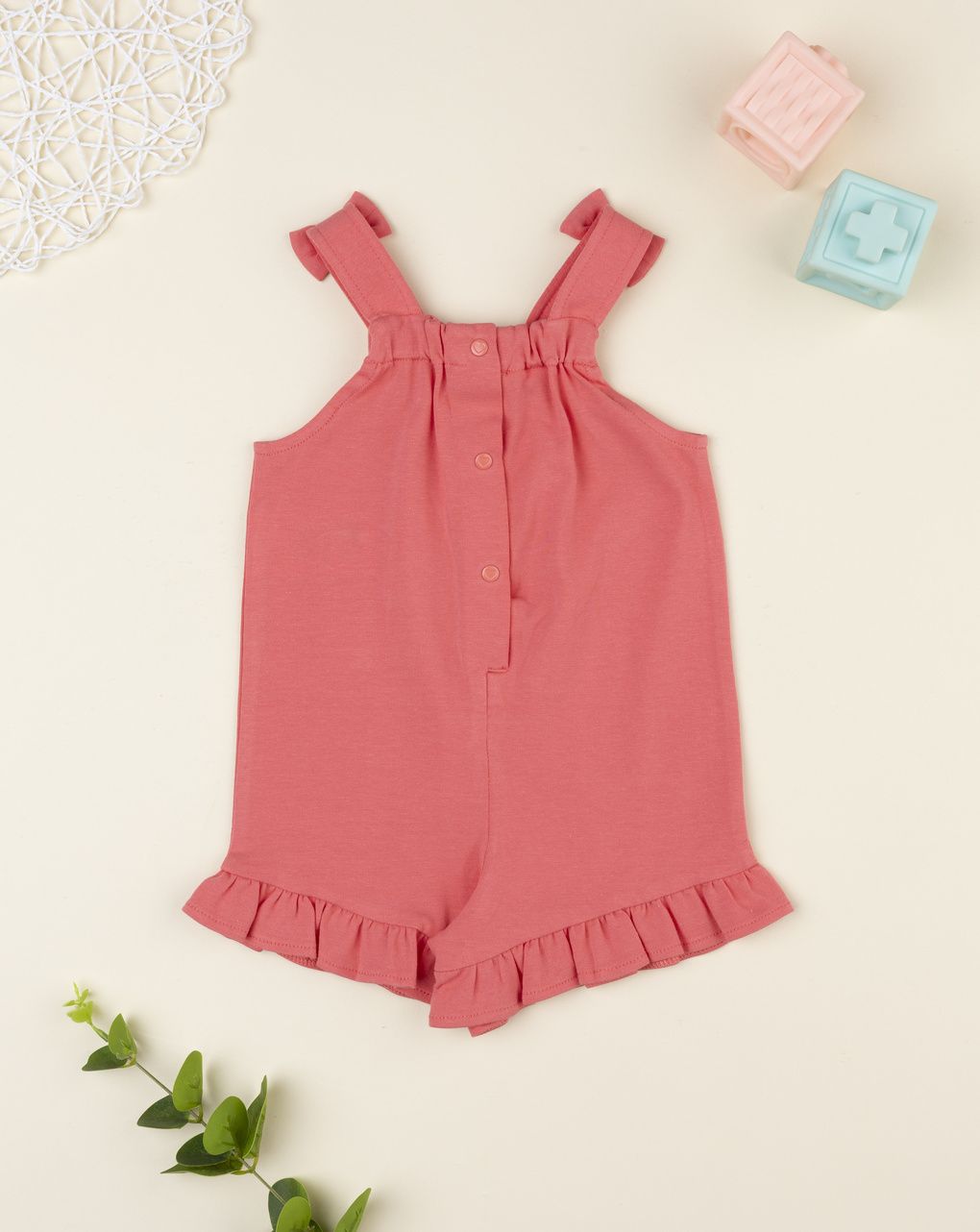 Prenatal Coral dungarees for girls
