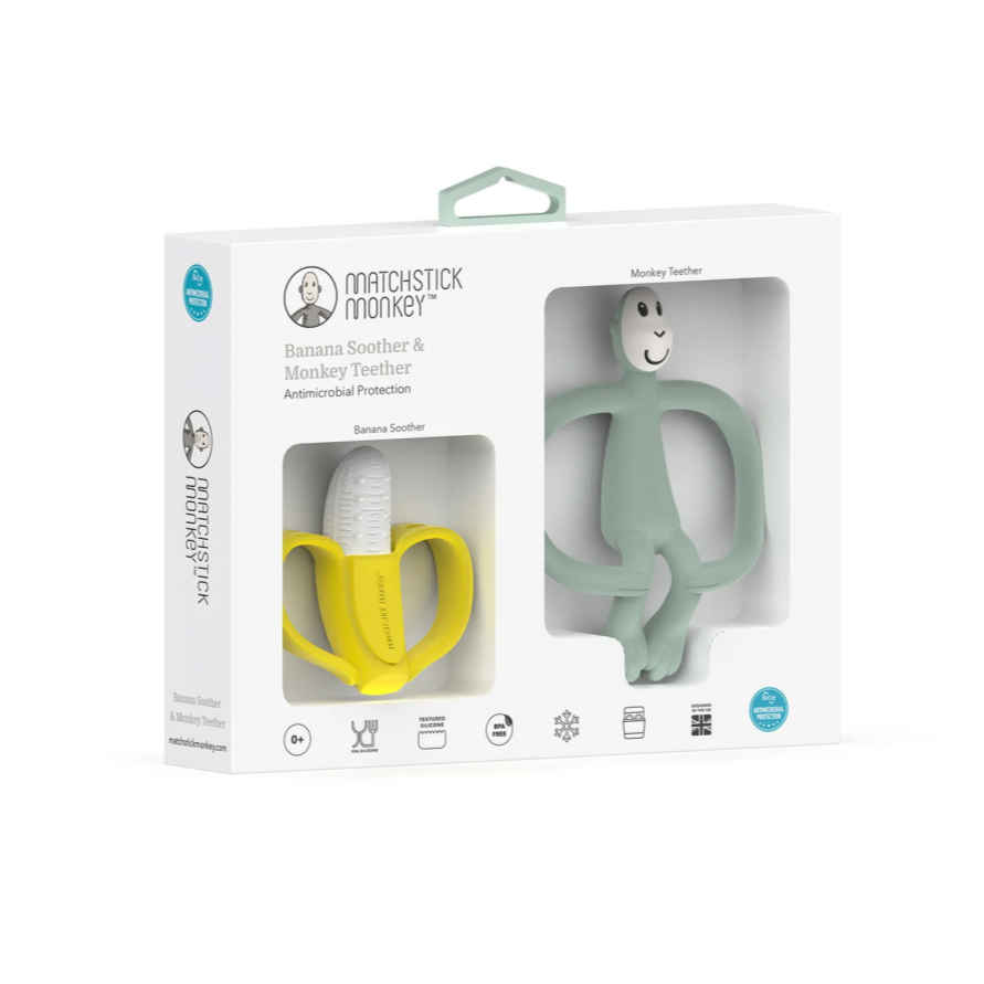 Matchstick Monkey Banana & Monkey Teeth Gift Set | Prenatal, Babies, Nusring, Cybex, Avent Teether