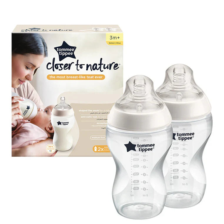 Tommee Tippee Closer To Nature Bottle – 340ml – 2pcs