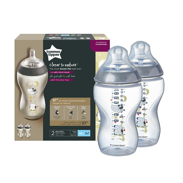 Tometipe Closer To Nature Baby Bottle (3m+) – Ollie The Owl 2x340ml Bottle