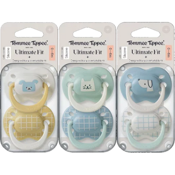 Tommee Tippee  Ultra Soother 6 Months + Boy Pack of 2  Assorted